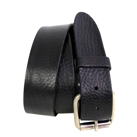 Berge BLACK GENUINE LEATHER 1 3/8"Wd CLASSIC CASUAL DRESS MEN'S BELT 38/95 (A62 - Picture 2 of 14
